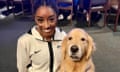 Two Olympic greats meet as Simone Biles poses with Beacon in the runup to the Olympics