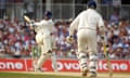 Thorpe hits out during the fifth Test against South Africa at the Oval in 2003.