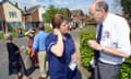 DON McPHEE 8 - Dr Richard Taylor campaigning outside St Anne's Primary and Middle School, Bewdley see Simon Hoggard ELECTION copy