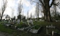 Gravestones in Nunhead cemetery, south-east London.