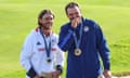 Tommy Fleetwood alongside winner Scottie Scheffler