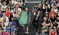 Angelina Yang holds a banner supporting Taiwanese athletes at the Paris Olympics. 