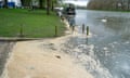 Sewage floats on the River Thames in Datchet, Berkshire, in April