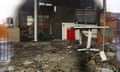 The destroyed interior of the Spellow Hub community library after a night of violent disorder in Liverpool.