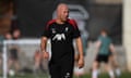 Arne Slot on the training pitch.