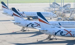 Rex Airlines planes at Sydney airport. (Photo by James D Morgan/Getty Images)