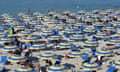 Beach parasols at Madonna del Ponte, near Fano