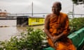 Phra Mahapranom Dhammalangkaro, the abbot, poses for a portrait at with The HIPPO project at Wat Chak Daeng on July 30, 2024 in Bangkok. The HIPPO project by Seven Clean Seas, in collaboration with Wat Chak Daeng temple, uses a solar-powered vessel to collect plastic waste from Bangkok's Chao Phraya River and recycles it to reduce environmental pollution. Phra Mahapranom Dhammalangkaro, the abbot, leads a project at Wat Chak Daeng that turns plastic waste into monk robes, upcycling around 40 tons of plastic since 2015 and serving as a model for environmental conservation. Photo by Lauren DeCicca for The Guardian