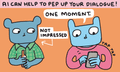 Simone Lia cartoon on Futuristic Banter